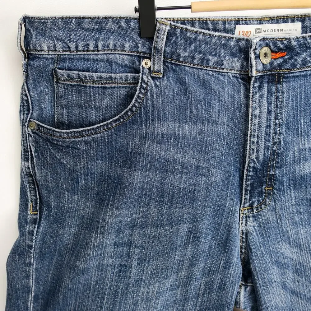 Lee Modern Series Straight Fit Jeans Men’s 40x30 Blue Denim L342 Classic 5 Pocke